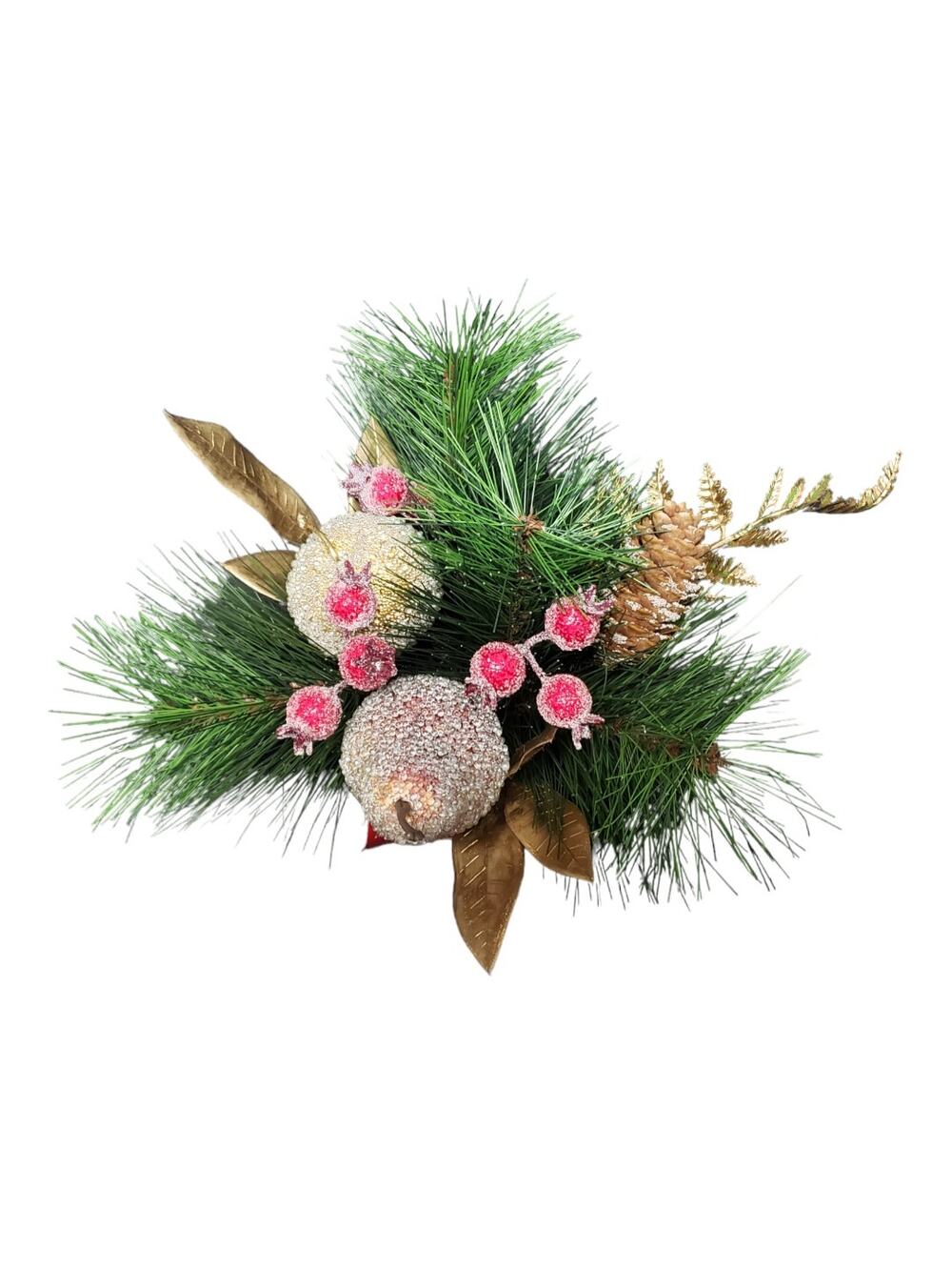 Ashland Christmas Noel Sugared Fruit in Gold Tin Container Holiday Home Decor